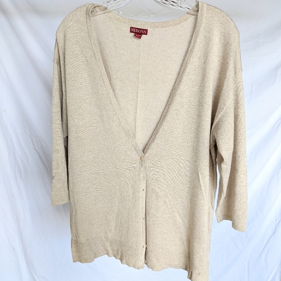 Slinky top + metallic cardigan - Picture 7 of 13